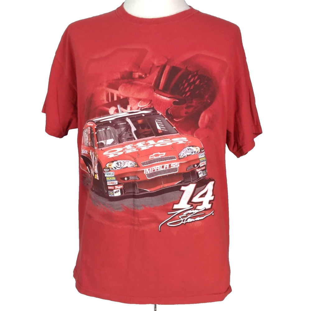 NASCAR Tony Stewart Winners Circle‎ Mens Shirt XL Red Short Sleeve Cotton